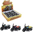 Motorka plastová cestovní motocykl zpětný chod široké pneu 3 barvy