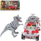Auto ternn hern set dinosaurus s figurkou a doplky plast