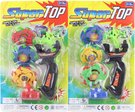 Super Top vystřelovací káča set 3ks s vystřelovačem 2 druhy plast