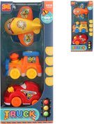 Dopravn prostedky na setrvank baby set 3ks mainka letadlo autko 2 barvy
