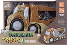 Auto dino truck set se 2 dinosaury na baterie Světlo Zvuk plast