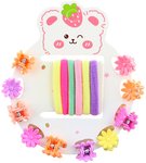 Vlasov dtsk doplky set barevn gumiky + skipeky kytiky