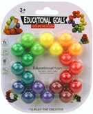 STAVEBNICE 3D Balance Bricks duhová skládačka kuličkový hlavolam