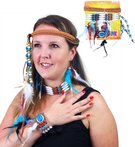 KARNEVAL Indiánské ozdoby bižuterie set 4ks KARNEVALOVÝ DOPLNĚK