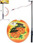 Lampion Halloween koule veselé dýně papírový set s hůlkou na baterie Světlo