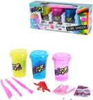 Slime Play vroba slizu kreativn set 3 kelmky se tpytkami a dino figurkou