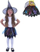 KARNEVAL Šaty čarodějnice halloween sukýnka tutu + klobouk KOSTÝM