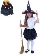 KARNEVAL aty halloween arodjnice suknka tutu + klobouk KOSTM