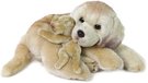 PLYŠ Pes labrador ležící 27cm set s mládětem Eco-Friendly *PLYŠOVÉ HRAČKY*