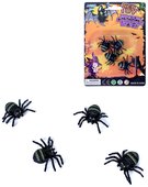 Zvtko pavouk mal set 4ks halloween dekorace na kart