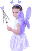 KARNEVAL Motýlí křídla s čelenkou a hůlkou fialová *KARNEVALOVÝ DOPLNĚK*