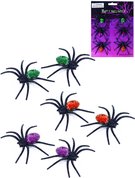 Zvtko pavouk ern 7cm s barevnmi tpytkami set 6ks Halloween