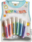 Barvy na textil perleov konturovac set 6ks 7ml pastelov