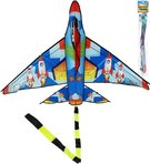 Drak ltajc letadlo 140cm raketa v sku plast nylonov