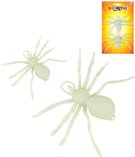 Pavouk 17cm halloween dekorace svítící ve tmě fosforeskuje set 2ks