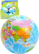 Míček měkký 7cm balonek potištěný zeměkoule mapa světa