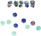 Kuliky sklenn 2,5cm set sklennka 8ks v sce 5 druh