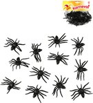 Pavouk ern 6cm zvtko set 12ks Halloween dekorace