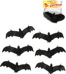 Netopr ern 13cm zvtko set 6ks Halloween dekorace
