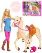 MATTEL BRB Panenka okejka Barbie jezdeck set s konm a doplky