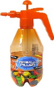 Pumpa plnič na vodní balonky set tlakovací láhev + vodní bomby neonové 250ks 3 barvy