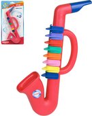 BONTEMPI Dětský saxofon červený 8 klapek plast *HUDEBNÍ NÁSTROJE*