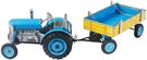 KOVAP Traktor Zetor retro model 1:25 plechov Modr na klek Kov 0395