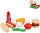 Fast Food makety potravin herní set rychlé občerstvení plast v síťce