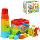 Autobus baby vkldaka voln chod + pyramida skldac kalky barevn