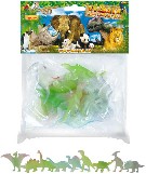 Zvata dinosaui 4-7cm ve tm svtc neon figurky zvtka set 9ks v sku