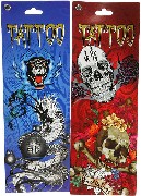 Tetování dětské tattoo set 6 archů 6 druhů