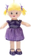 Panenka Viktorka baby soft textiln 32cm fialov na baterie CZ Svtlo Zvuk