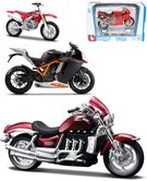 BBURAGO Motorka 12cm kovový model 1:18 různé druhy v krabici
