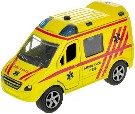 Auto kovové ambulance 11cm zpětný nátah CZ na baterie mluví česky Světlo Zvuk