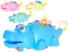 Krokodýl baby 11cm jezdící na natažení na baterie Světlo 4 barvy plast