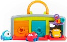 Garáž Little Hero plastová barevná set se 3 autíčky s očima a doplňky přenosná