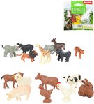 Zvířata 2-3cm plastové figurky mini zvířátka set 8ks sáček 3 druhy
