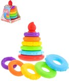 Pyramida baby barevn navlkac s 5 krouky 20cm plast