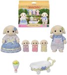 Sylvanian Families rodina Flora králíci s trojčaty set 5 figurek králičí rodinka