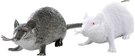 Zvířátko krysa plastová 19cm potkan 2 barvy