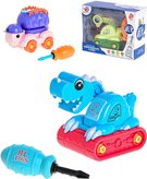 Auto montn dinosaurus 11cm roubovac set s nstrojem 4 druhy plast