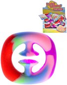 Fidget snapper duhový 6cm antistresový na mačkání v ruce silikon