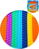 Hra Pop It antistresov Bubble Pops Mega 30cm XXL 170 bublin silikon kruh duhov