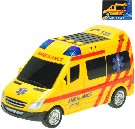 Auto ambulance 18cm sanitka na baterie na setrvačník Světlo Zvuk v krabici