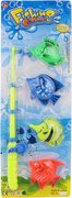 Hra Chytn rybiek set prut magnetick 37cm + 4 rybky plast na kart