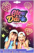 GRAFIX Tetování dívčí 23ks dětské tetovačky svítí ve tmě fosforeskuje