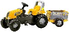 ROLLY TOYS Traktor lut lapac se zelenm vlekem Junior s Farm vlekou