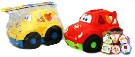 Vkládačka baby veselé auto s očima s kostkami 2 barvy v sáčku