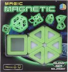 Stavebnice magnetick svt ve tm 14 dlk skldaka v krabici