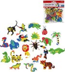 Samolepky pěnové zvířátka ZOO set 100ks v sáčku